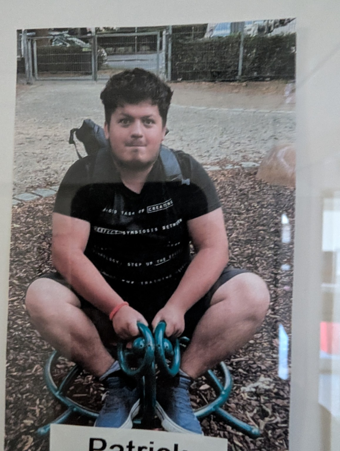 Patrick auf einem Wipptier – bereit für den letzten Einsatz